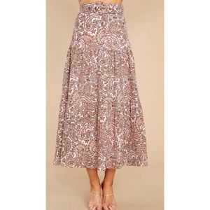 MINKPINK NWT Jebba Paisley Midi Skirt - Size Large